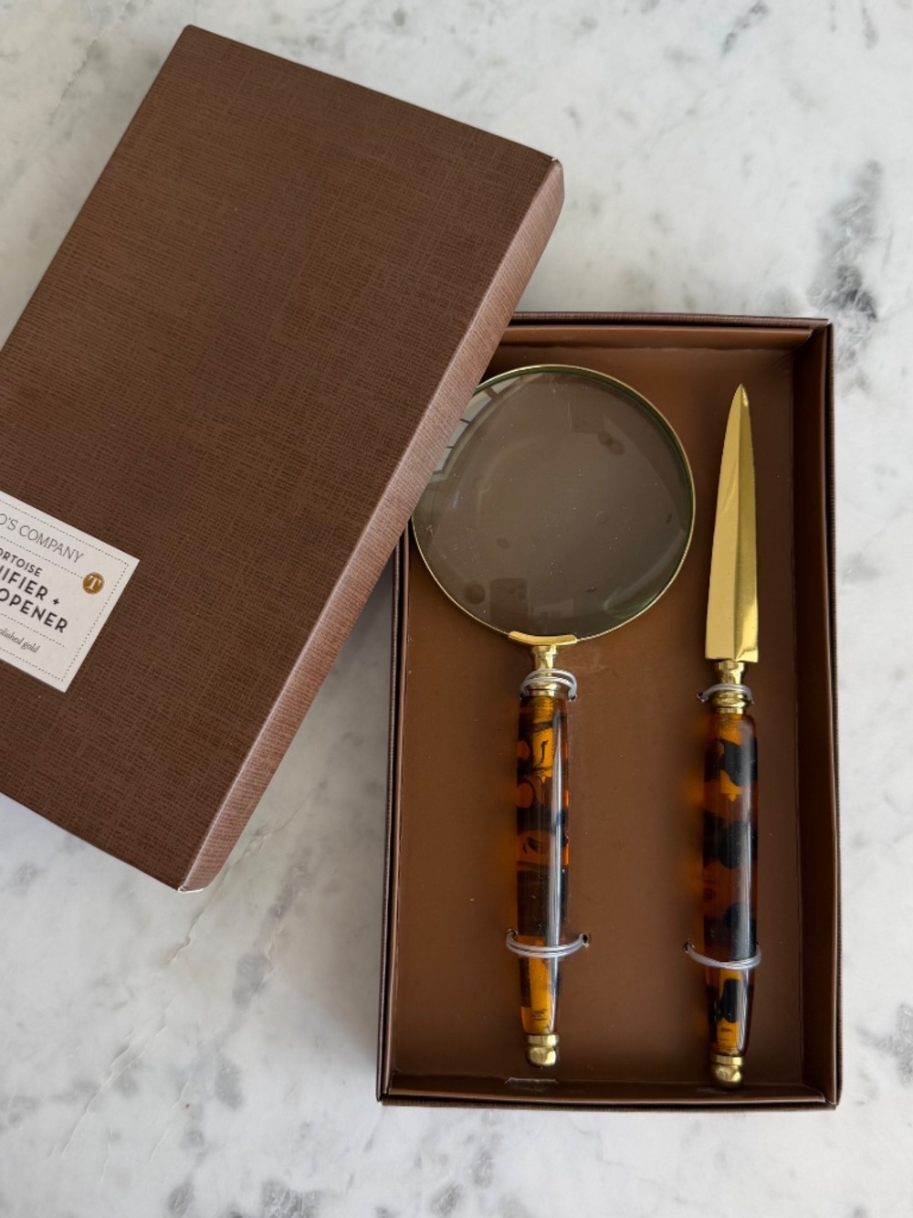 Elegant Tortoise Magnifier and Letter Opener